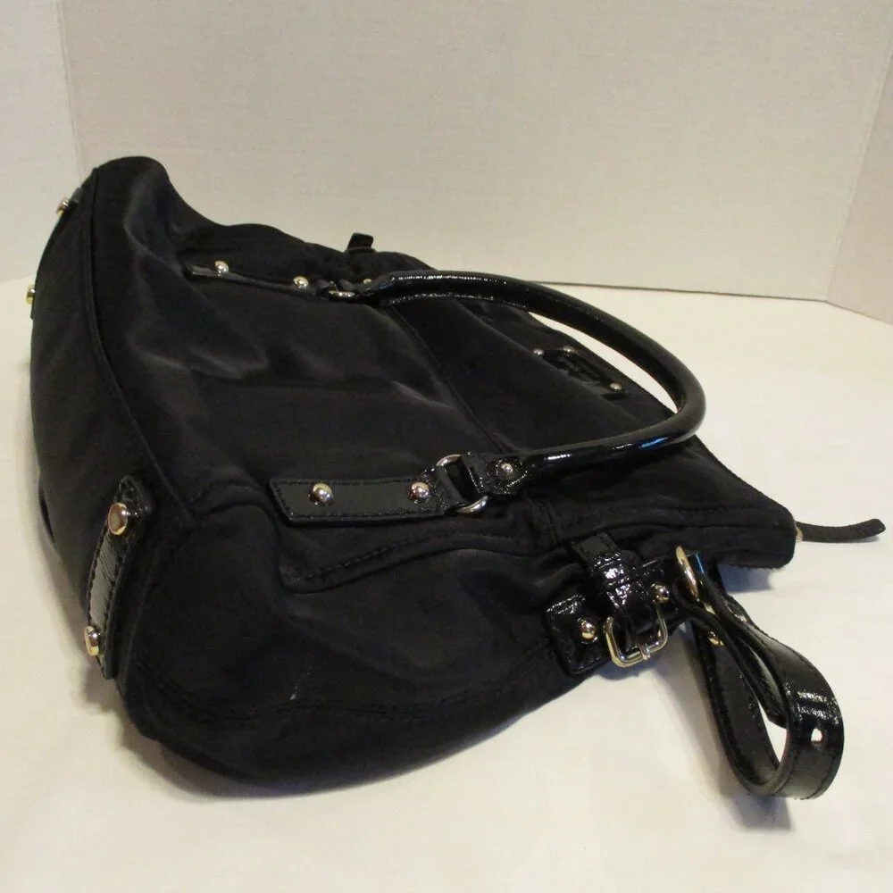 Kate Spade Bag Woman Medium Black Cream Red Top Zip Pockets Shoulder Hand Bag